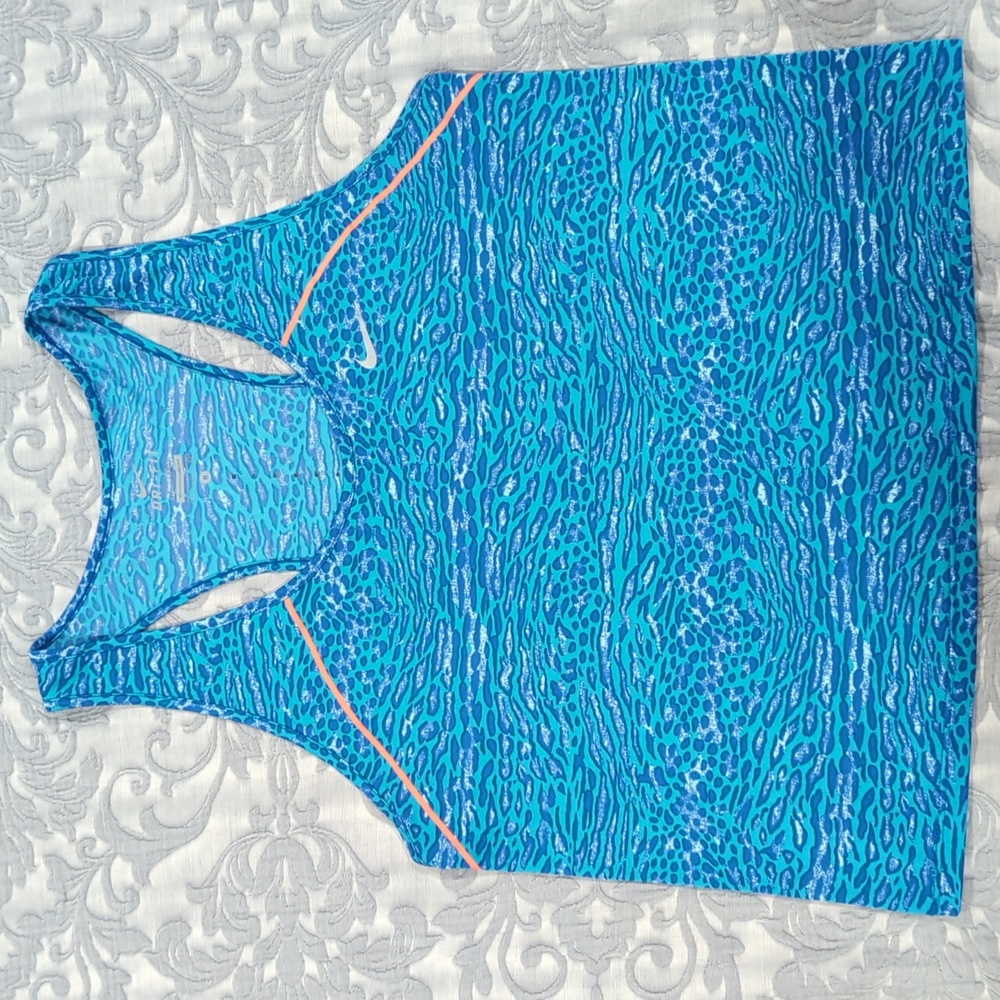 Nike Dri-Fit Racerback Tank Top Women's Small Blue/Orange